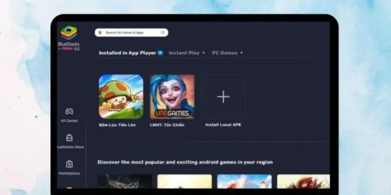 Sử dụng Bluestacks để cài đặt Tiến Lên Miền Nam