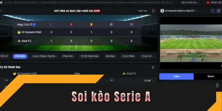 Soi kèo Serie A - Phân tích tỷ lệ kèo bóng đá Ý chuẩn xác